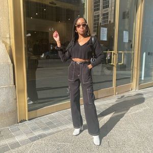 BDG High-Rise Contrast Stitch Skate Jean